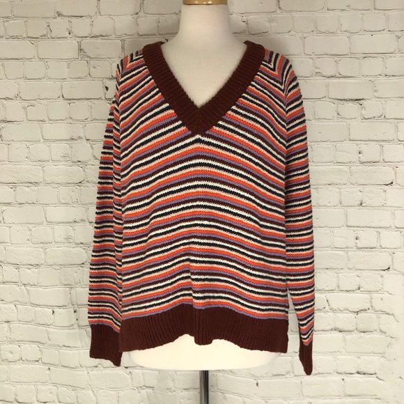 Madewell Striped Pullover Knit Sweater Medium - Picture 4 of 11